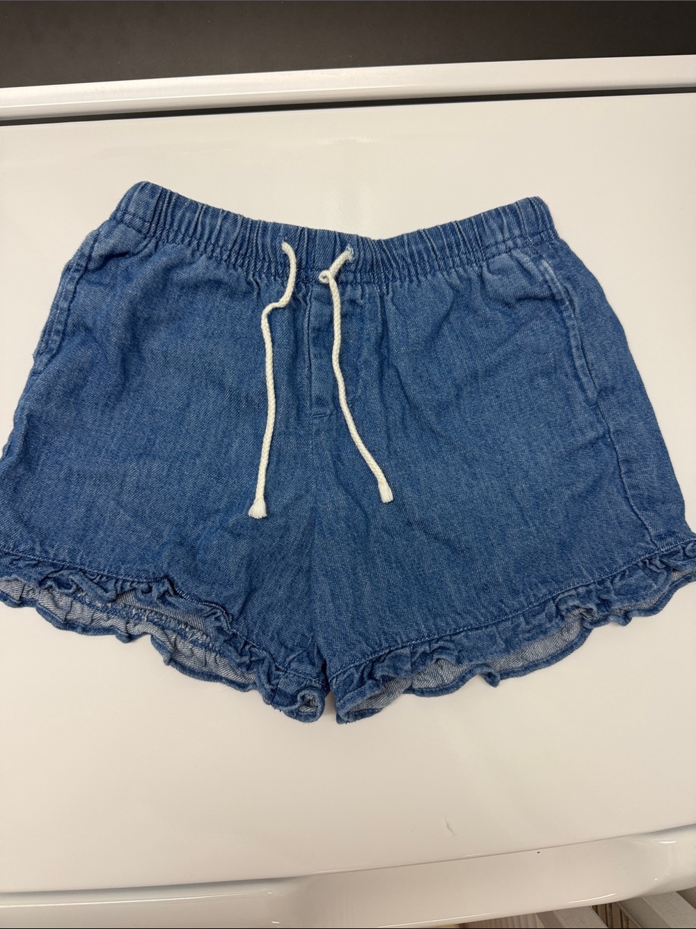 Casual Blue Denim Drawstring girl’s Shorts